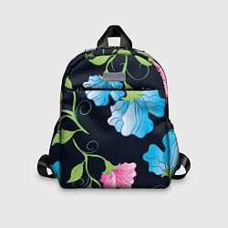 Детский рюкзак Яркие удивительные цветы в летней ночи, цвет: 3D-принт