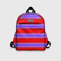 Детский рюкзак Striped pattern мягкие размытые полосы красные фио, цвет: 3D-принт