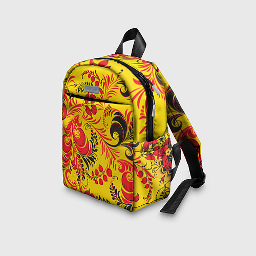 Детский рюкзак Хохломская Роспись Цветы / 3D-принт – фото 3