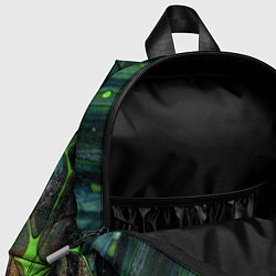 Детский рюкзак Неоновый песок и камни - Зелёный, цвет: 3D-принт — фото 2