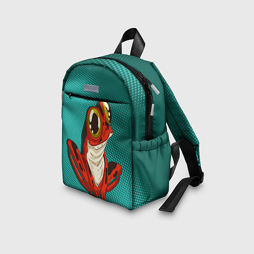 Детский рюкзак Странная красная лягушка / 3D-принт – фото 3