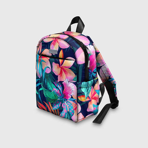 Детский рюкзак Яркие тропические цветы Лето / 3D-принт – фото 3