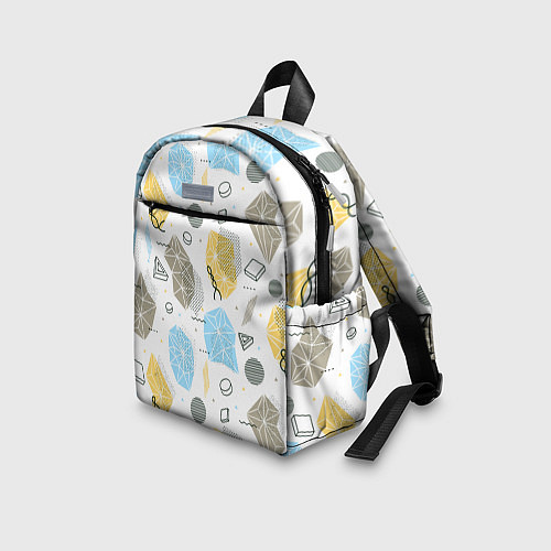 Детский рюкзак Разноцветные Многоугольники и Круги / 3D-принт – фото 3
