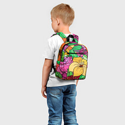 Детский рюкзак Красочные летние цветы Fashion trend, цвет: 3D-принт — фото 2