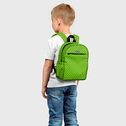 Детский рюкзак Зеленые ячейки текстура, цвет: 3D-принт — фото 2