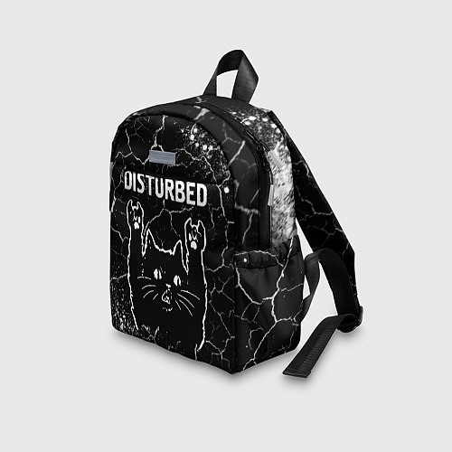 Детский рюкзак Группа Disturbed и Рок Кот / 3D-принт – фото 3