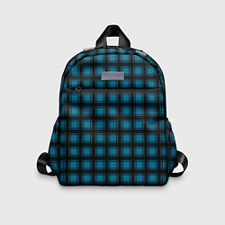 Детский рюкзак Black and blue plaid, цвет: 3D-принт