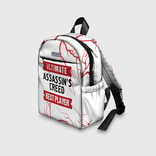 Детский рюкзак Assassins Creed: красные таблички Best Player и Ul / 3D-принт – фото 3