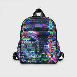 Детский рюкзак Ночной город - glitch, цвет: 3D-принт