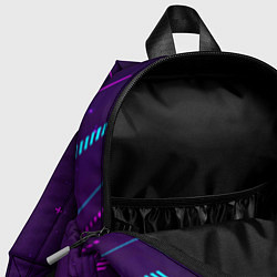 Детский рюкзак Символ Half-Life в неоновых цветах на темном фоне, цвет: 3D-принт — фото 2