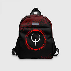 Детский рюкзак Символ Quake и краска вокруг на темном фоне, цвет: 3D-принт