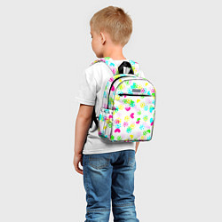 Детский рюкзак Весна в сердцах на белом фоне, цвет: 3D-принт — фото 2