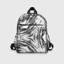 Детский рюкзак Черно-белый абстрактный узор Трио, цвет: 3D-принт