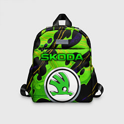 Детский рюкзак SKODA - ОРГАНИЧЕСКИЙ ЗЕЛЁНЫЙ, цвет: 3D-принт