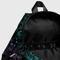 Детский рюкзак Персонажи из разных игр неон, цвет: 3D-принт — фото 2