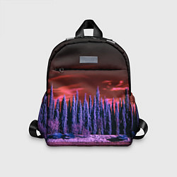 Детский рюкзак Абстрактный фиолетовый лес и тёмная река