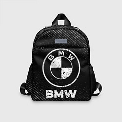 Детский рюкзак BMW с потертостями на темном фоне, цвет: 3D-принт