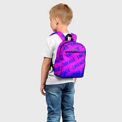 Детский рюкзак Lineage glitch text effect: паттерн, цвет: 3D-принт — фото 2