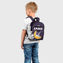 Детский рюкзак Слава космонавт отдыхает на Луне, цвет: 3D-принт — фото 2