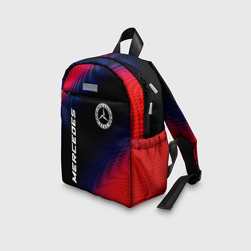 Детский рюкзак Mercedes красный карбон / 3D-принт – фото 3