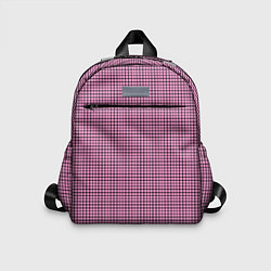 Детский рюкзак Мелкая черно-розовая клетка, цвет: 3D-принт