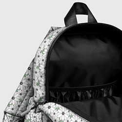 Детский рюкзак Белые ромашки на зеленом текстурированном фоне, цвет: 3D-принт — фото 2