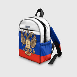 Детский рюкзак Герб России на фоне флага, цвет: 3D-принт — фото 2