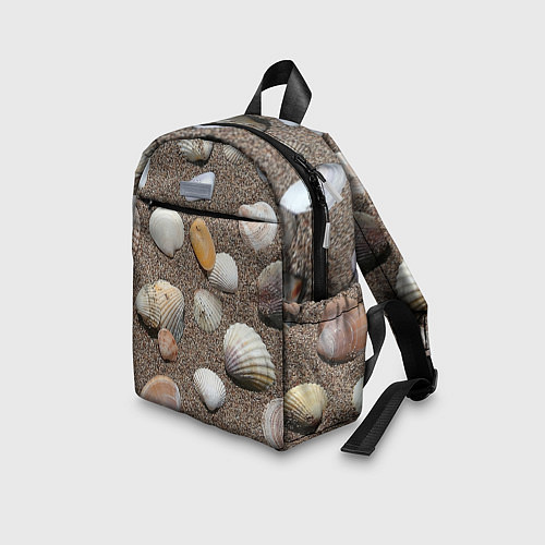 Детский рюкзак Композиция из ракушек на песке / 3D-принт – фото 3