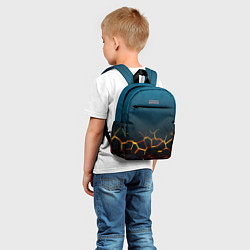 Детский рюкзак Треснутые плиты геометрия, цвет: 3D-принт — фото 2