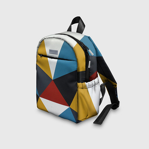 Детский рюкзак Абстрактный набор разноцветных геометрических фигу / 3D-принт – фото 3