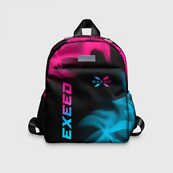 Детский рюкзак Exeed - neon gradient: символ и надпись вертикальн, цвет: 3D-принт