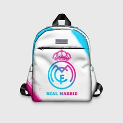 Детский рюкзак Real Madrid neon gradient style, цвет: 3D-принт