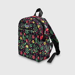 Детский рюкзак Цветочный акварельный паттерн, цвет: 3D-принт — фото 2