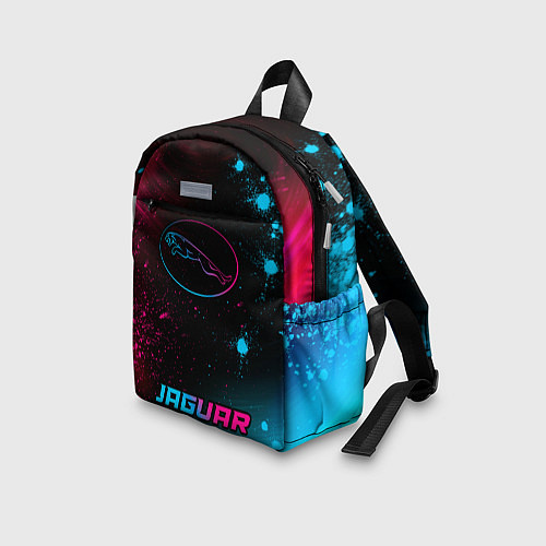 Детский рюкзак Jaguar - neon gradient: символ, надпись / 3D-принт – фото 3