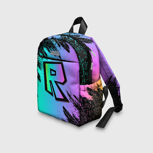 Детский рюкзак Roblox neon logo / 3D-принт – фото 3