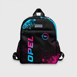 Детский рюкзак Opel - neon gradient: символ и надпись вертикально, цвет: 3D-принт