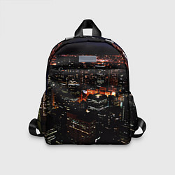 Детский рюкзак Ночной город - вид с высоты, цвет: 3D-принт