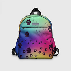 Детский рюкзак Следы кошек и птиц