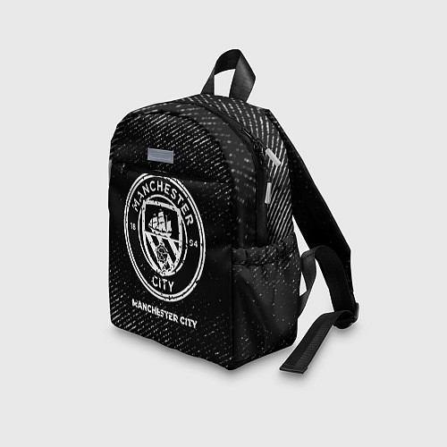 Детский рюкзак Manchester City с потертостями на темном фоне / 3D-принт – фото 3