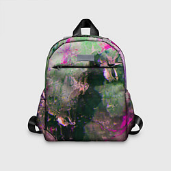 Детский рюкзак Абстрактные краски и силуэты, цвет: 3D-принт
