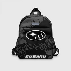 Детский рюкзак Subaru speed шины на темном: символ, надпись, цвет: 3D-принт
