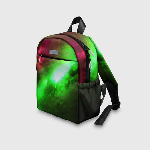 Детский рюкзак Зеленый космос бесконечность / 3D-принт – фото 3