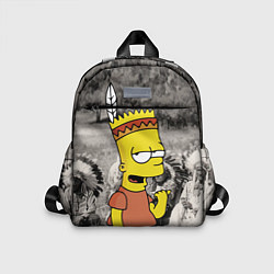 Детский рюкзак Барт Симпсон - начинающий индеец, цвет: 3D-принт
