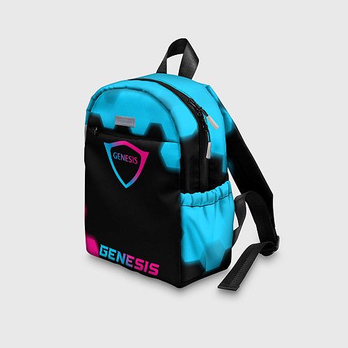 Детский рюкзак Genesis - neon gradient: символ, надпись / 3D-принт – фото 3