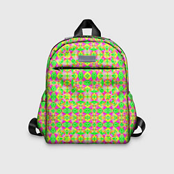 Детский рюкзак Желтый, зеленый, малиновый калейдоскопический неон, цвет: 3D-принт