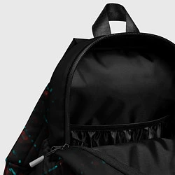 Детский рюкзак Sally Face в стиле glitch и баги графики на темном, цвет: 3D-принт — фото 2