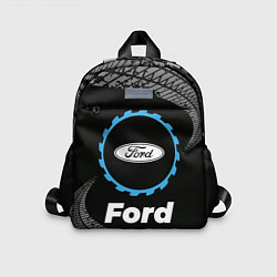 Детский рюкзак Ford в стиле Top Gear со следами шин на фоне, цвет: 3D-принт