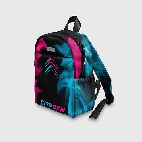 Детский рюкзак Citroen - neon gradient: символ, надпись / 3D-принт – фото 3