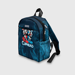 Детский рюкзак Cuphead синий огонь, цвет: 3D-принт — фото 2