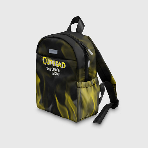 Детский рюкзак Cuphead жёлтый огонь / 3D-принт – фото 3